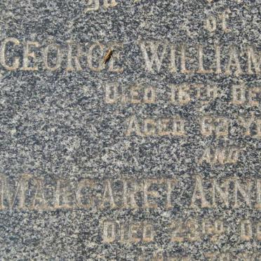 McKENZIE George William -1954 &amp; Margaret Anne -1962  