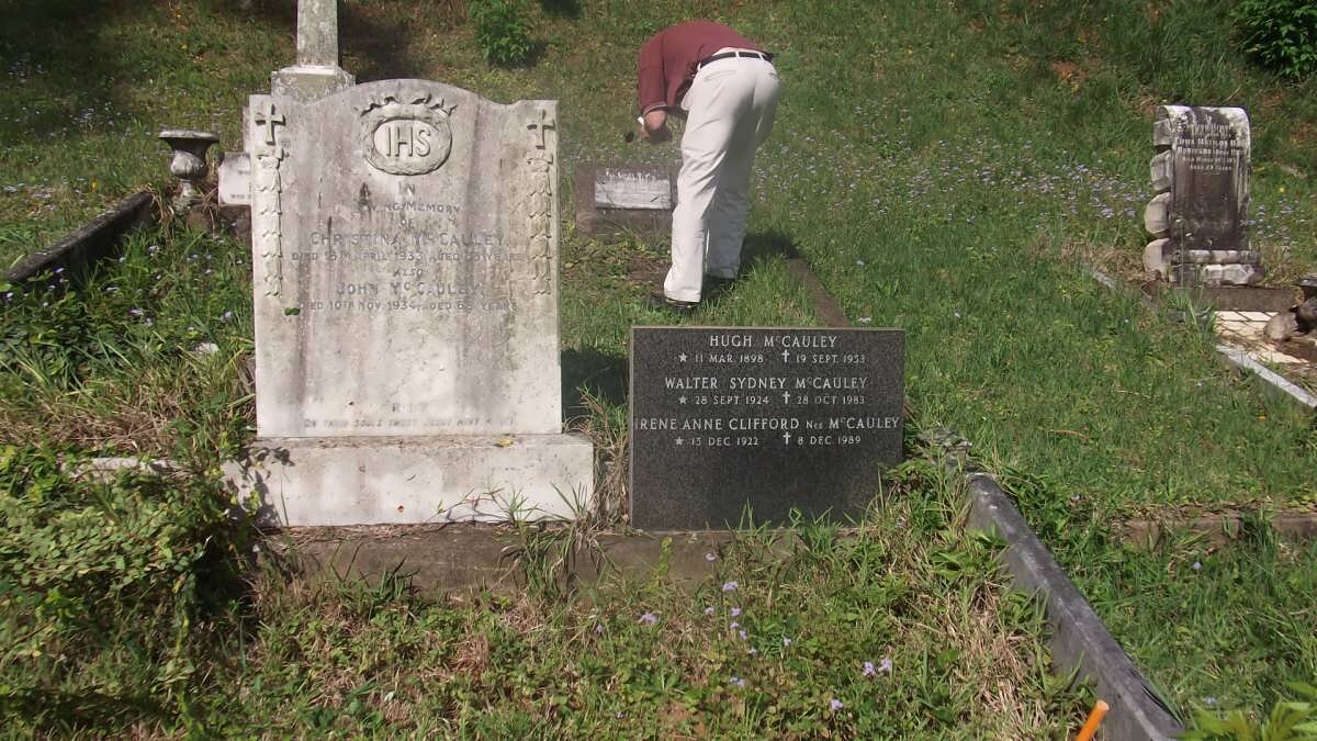 McCAULEY Hugh 1898-1953 :: McCAULEY Walter Sydney 1924-1983 :: CLIFFORD Irene Anne nee McCAULEY 1922-1989