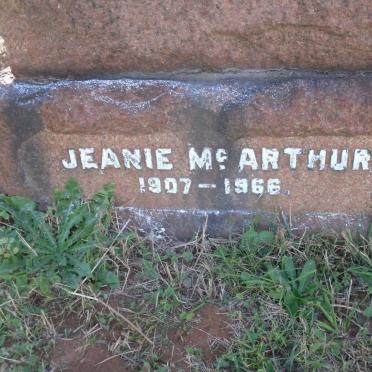 McARTHUR Robert Taylor 1877-1923 &amp; Winifred Mary 1881-1945 :: Mc ARTHUR Jeanie 1907-1966