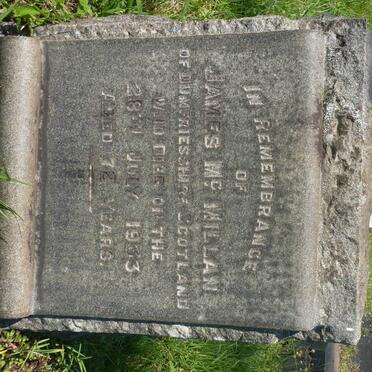 McMILLAN James -1933