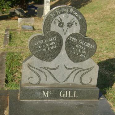 McGILL John Gilcrest Ross 1871-1944 &amp; Eunice May 1889-1985