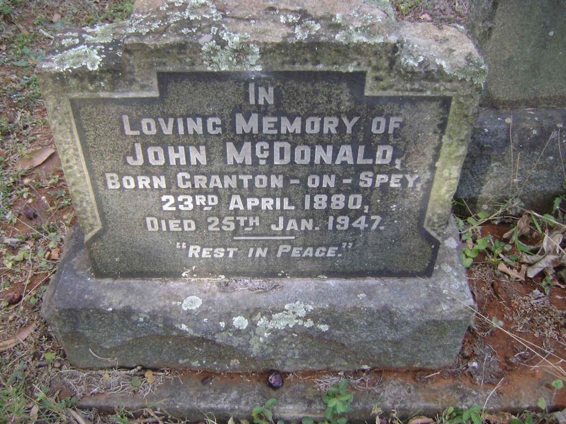 MCDONALD John 1880-1947