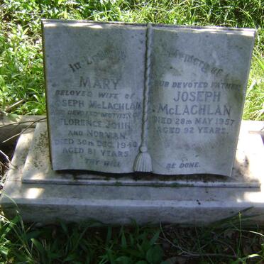 McLACHLAN Joseph -1957 &amp; Mary -1940