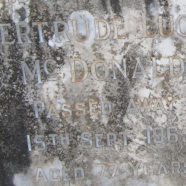 McDONALD Gertrude Lucy -1965