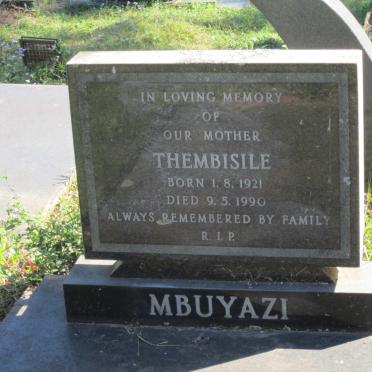MBUYAZI Thembisile 1921-1990