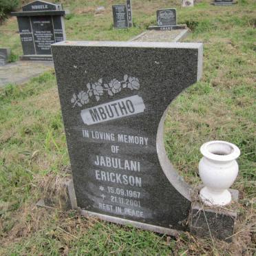 MBUTHO Jabulani Erickson 1967-2001