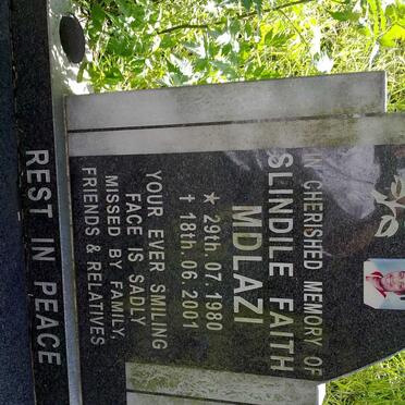 MDLAZI Slindile Faith 1980-2001