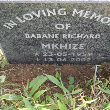 MKHIZE Babane Richard 1959-2002