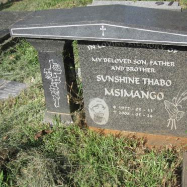 MSIMANGO Sunshine Thabo 1977-2008 
