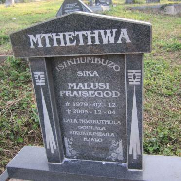 MTHETHWA Malusi Praisegod 1979-2005