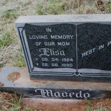 MACEDO Elisa 1924-1990