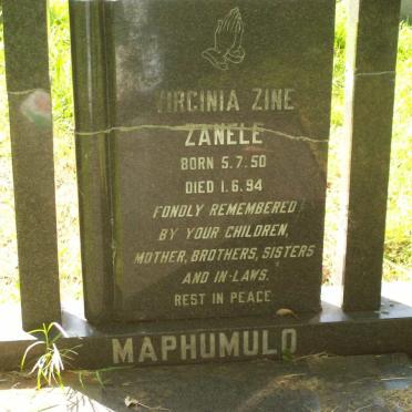 MAPHUMULO Virginia Zine Zanele 1950-1994
