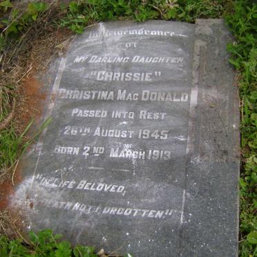 MacDONALD Christina 1913-1945