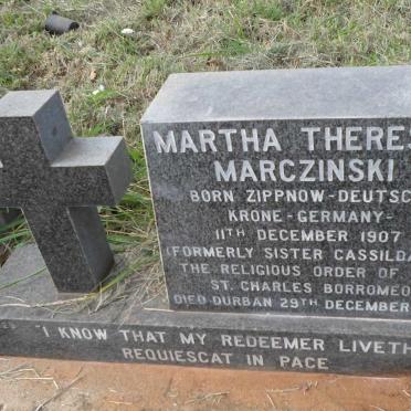 MARCZINSKI Martha Theresia nee ZIPPNOW 1907-1988
