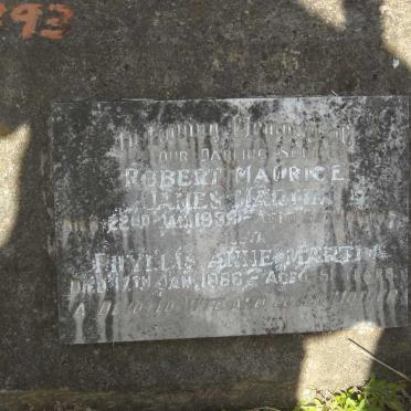 MARTIN Robert Maurice James -1939 &amp; Phyllis Annie -1966