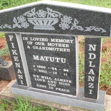 MATUTU Fikenani Ndlanzi 1960-2011