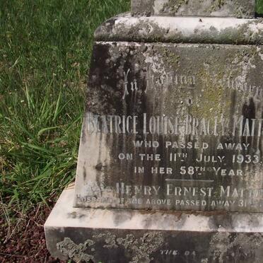 MATTINSON Henry Ernest -1934 &amp; Beatrice Louise Bracey -1933