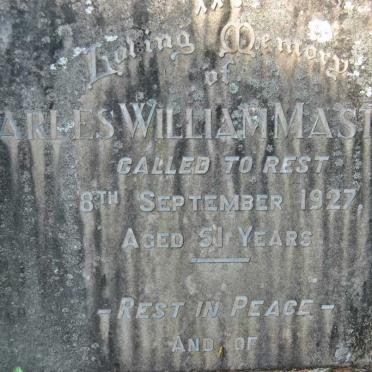 MASTERSON Charles William -1927 &amp; Mary -1958  