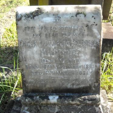 MACKENZIE Engla Elizabeth Fredricka nee COLLEY 1871-1931