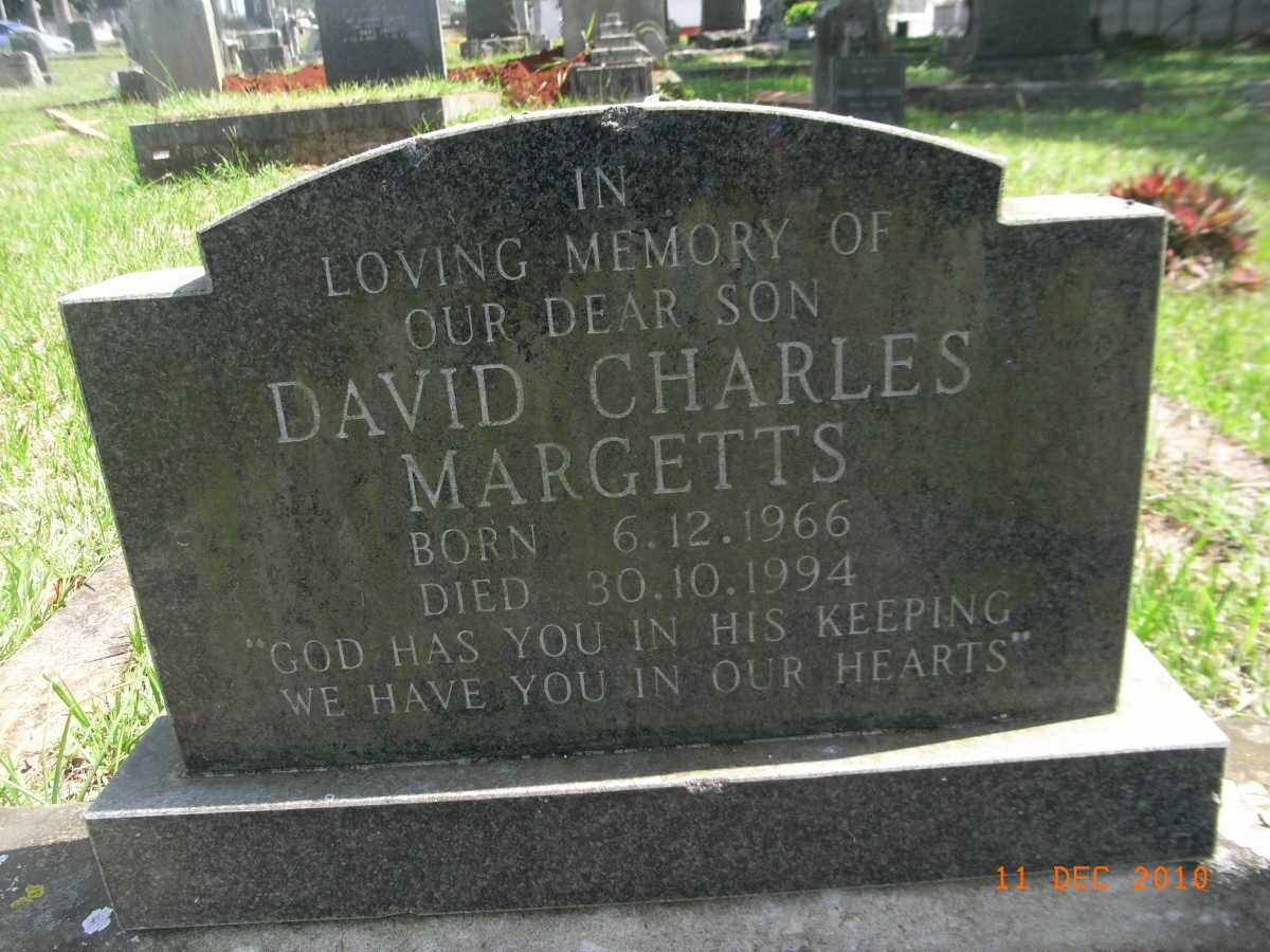 MARGETTS David Charles 1966-1994 :: MARGETTS Horace -1910 :: MARGETTS Hector George -1951