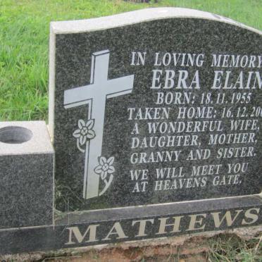 MATHEWS Ebra Elain 1955-2009