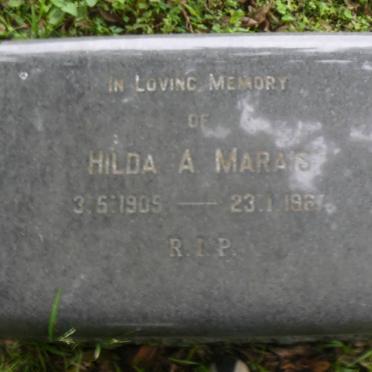 MARAIS Hilda A. 1905-1967