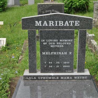 MARIBATE Melphinah F. 1945-2000