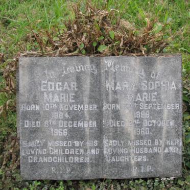 MARIE Edgar 1884-1966 &amp; Mary Sophia 1888-1960