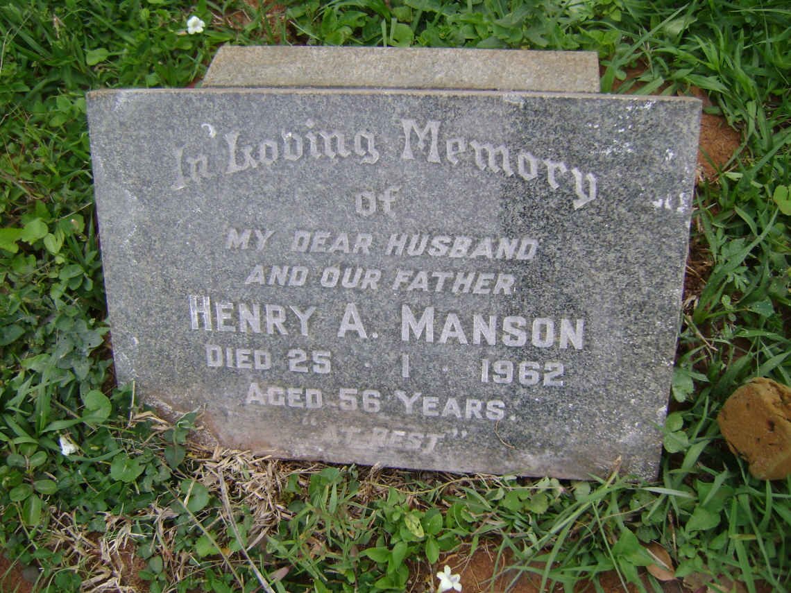MANSON Henry A. -1962