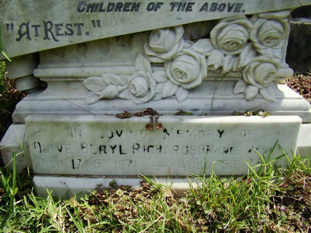 RICHARDSON  Olive Beryl nee MANNING -1971