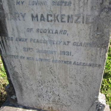 MACKENZIE Mary -1931
