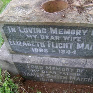 MAICH James Smith 1868-1961 &amp; Elizabeth Flight 1868-1944