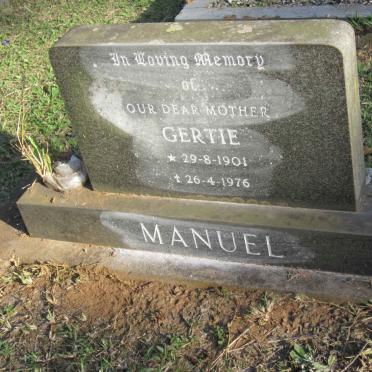 MANUEL Gertie 1901-1976 :: MANUEL Freddie 1924-2003