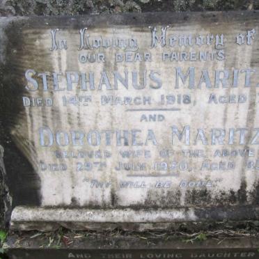 MARITZ Stephanus -1918 &amp; Dorothea -1930 :: SPENCER Johanna Helen Sophia -1961 