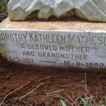 MATHESON Dorothy Kathleen 1911-1982 :: MATHESON Colleen Anne -1940