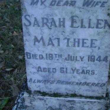 MATTHEE Sarah Ellen -1944
