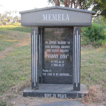 MEMELA Fanny Zina 1932-2006