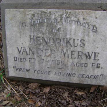 MERWE Hendrikus, van der -1956