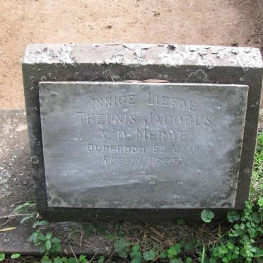 MERWE Theunis Jacobus, v.d. -1954