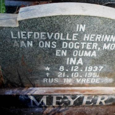 MEYER Ina 1937-1991
