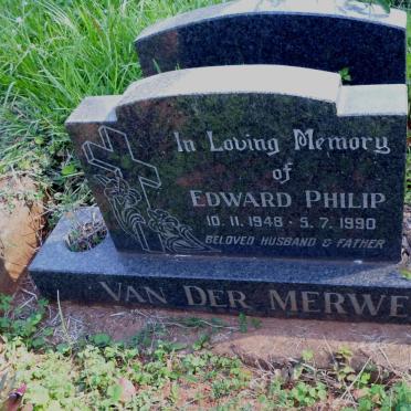MERWE Edward Philip, van der 1948-1990