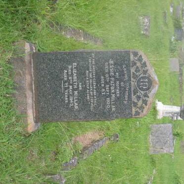 MILLAR Jessie Paton -1920 :: MILLAR Elizabeth -1943