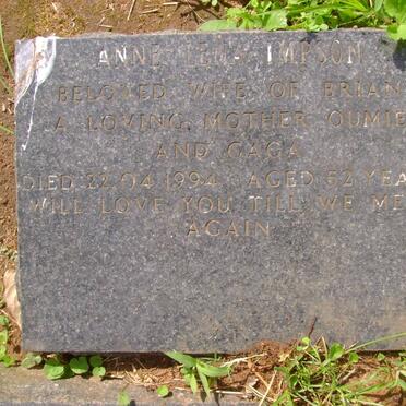 MINNIE Anna Cathrina Frederika -1966 :: IMPSON Anne Lena -1994