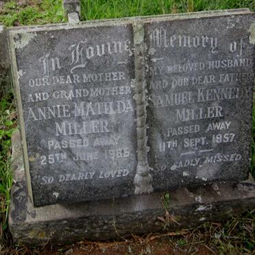 MILLER Samuel Kennedy -1957 &amp; Annie Matilda -1965