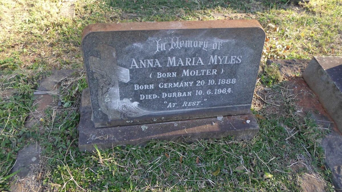 MYLES Anna Maria nee MOLTER 1888-1964