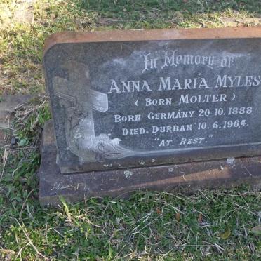 MYLES Anna Maria nee MOLTER 1888-1964