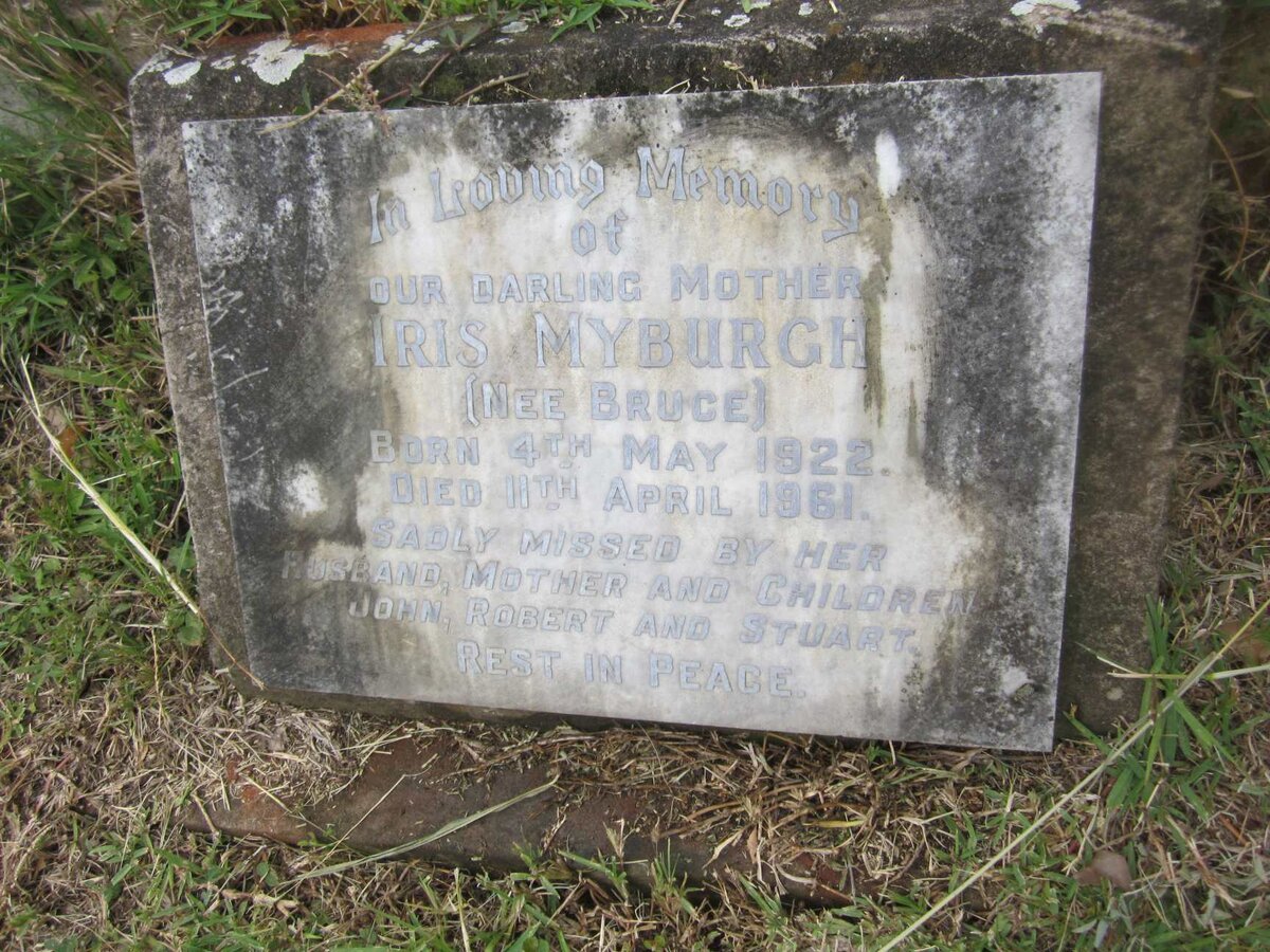 MYBURGH Iris nee BRUCE 1922-1961