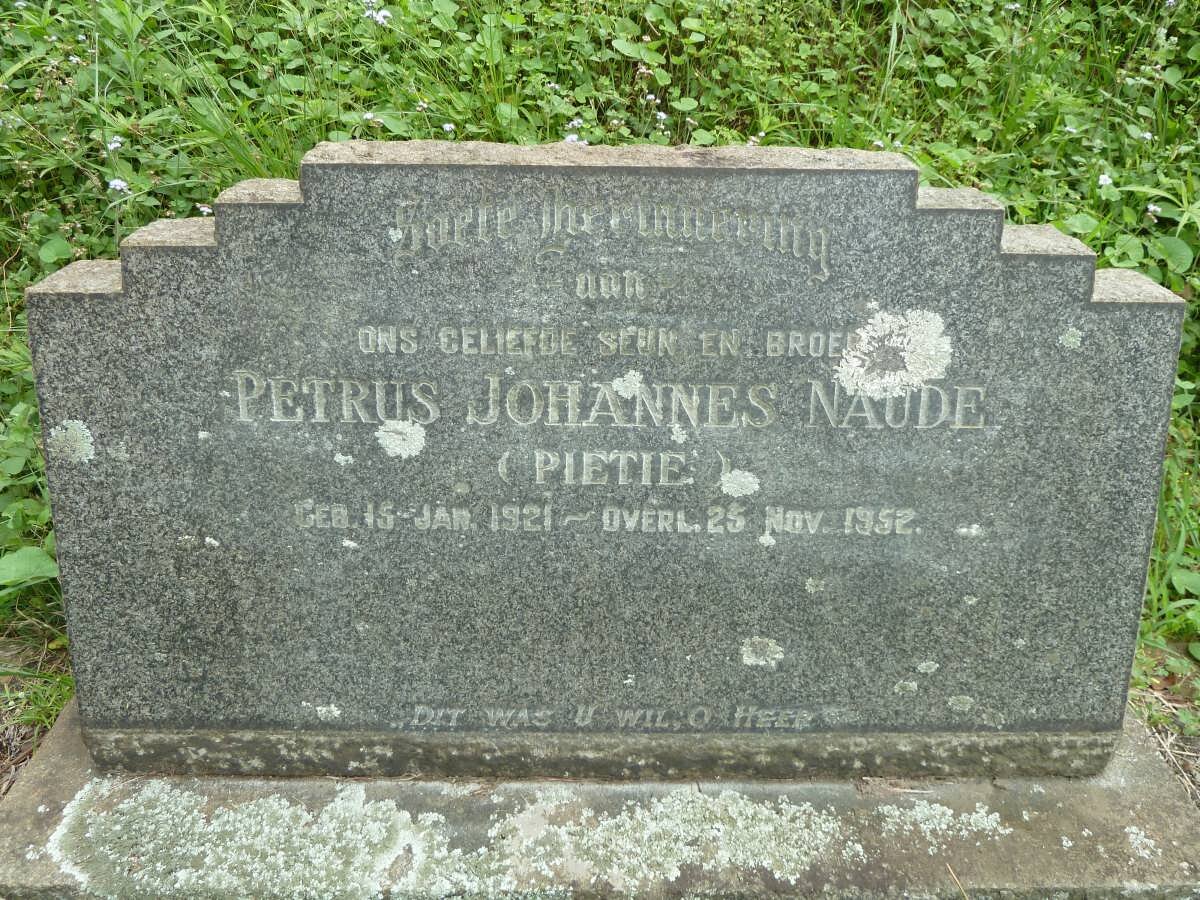 NAUDE Petrus Johannes 1921-1952