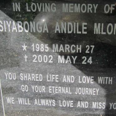NGOBESE Siyabonga Andile Mlond.I 1985-2002