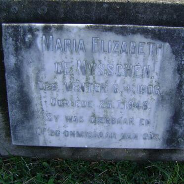 NYSSCHEN Maria Elizabeth, de nee VENTER 1906-1948